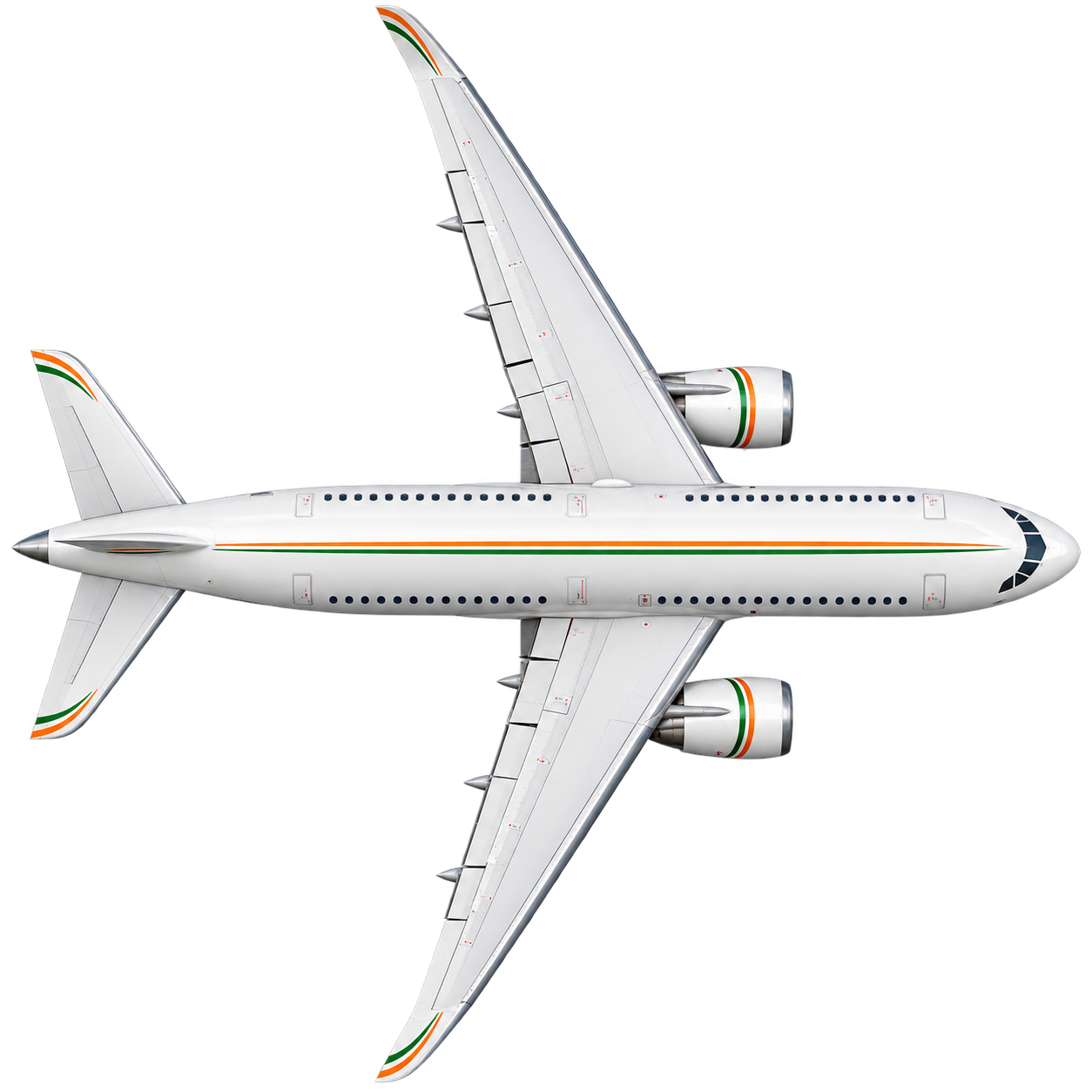 Aircraft seen from above